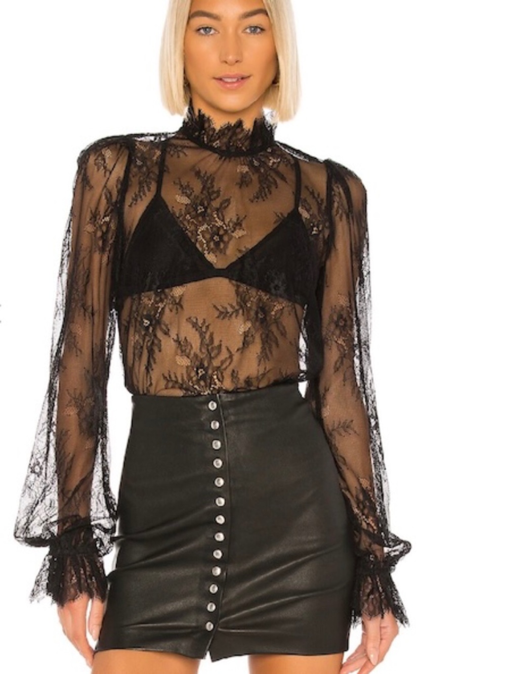 GRLFRND Lacey Blouse NWOT Size M